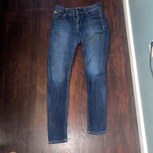 Express stretch mid rise jeans. 4 LONG